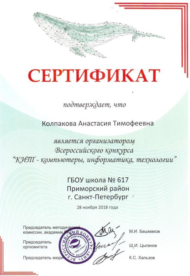 2018-2019 Колпакова А.Т. (КИТ)